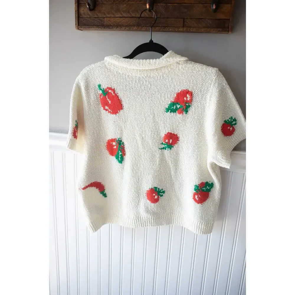Anthropologie Maeve Short-Sleeve Collared Cardigan Sweater XL - Picture 5 of 5